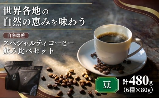 スペシャルティコーヒー「飲み比べセット」（6種×80g）[№5659-1424]