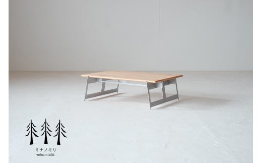 キャンピングテーブル（組立式・様々な組合せが楽しめる『2台セット』）　『mina no mori campingTable　＜ミナノモリ キャンピングテーブル＞』　信州南相木村のカラマツを使用　～アウトドアのキャンプやトレッキングに最適な軽くコンパクトなキャンピングテーブル～