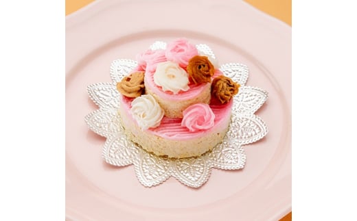 カラフルローズミートケーキ(犬用)