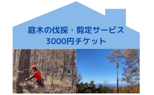 【原村限定】庭木の伐採・剪定サービス3000円分 別荘 自宅 空き家 庭木 お手入れ 庭 ガーデニング 剪定 伐採 サービス プレゼント