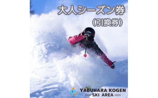 やぶはら高原スキー場 大人シーズン券 引換券【1516844】