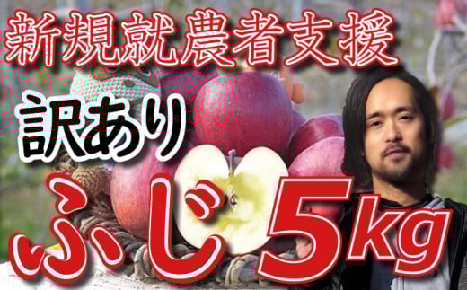 新規就農者応援 りんご （ふじ） 訳あり 5㎏ 数量限定 先行予約 伊藤快 家庭用
