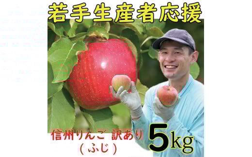 若手生産者応援 りんご （ふじ） 訳あり 5㎏ 数量限定 先行予約 山崎健司 家庭用