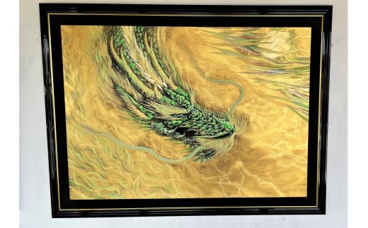 現代水墨画家 白道「虹龍レインボードラゴン」｜絵画 アート インテリア 手描き 一筆 龍 日本画 現代アート ハンドメイド作品 水墨画 かっこいい 作品 縁起 風水 芸術