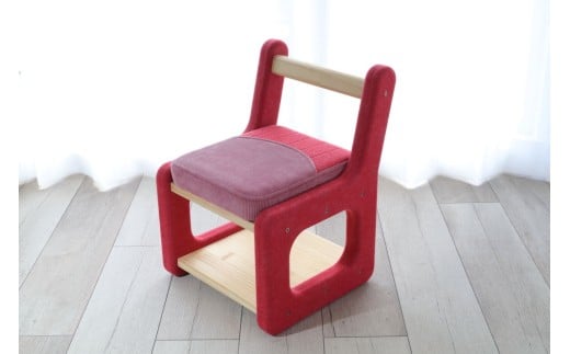 【レッド】[知育にも役立つ] キッズ用チェアー [0271]