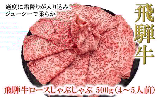 【2026年1月発送】菊の井 飛騨牛ロースしゃぶしゃぶ  500g（4～5人前）牛肉 ブランド牛 国産 ギフト 贈答【冷凍】牛 しゃぶしゃぶ用 飛騨牛 おすすめ