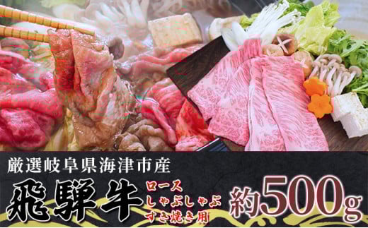 [№5533-0315]【飛騨牛】海津市産ロースしゃぶしゃぶすき焼き用スライス 【配達不可：離島】