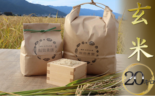 [№5533-0258]無農薬・無化学肥料　循環農法で育てたハツシモ　玄米20キロ