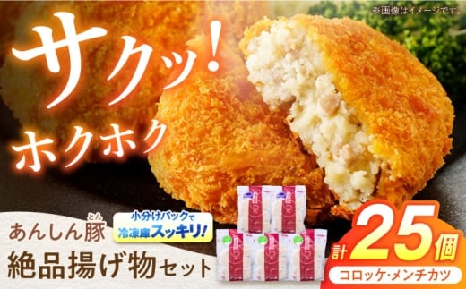 あんしん豚 コロッケ・メンチカツセット 豚肉 ロース 国産 白川町 / 藤井ファーム [AWAF007]