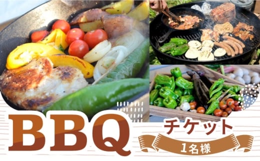 オーガニックバーベキュー 1名様 チケット アウトドア バーベキュー BBQ 体験 岐阜 白川町 / Sunpo [AWBC020]