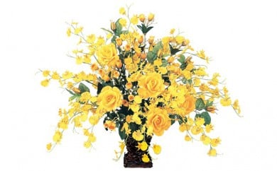 光の楽園　ゴールドエース【配送不可：北海道・沖縄・離島】 植物 造花 [№5786-1230]