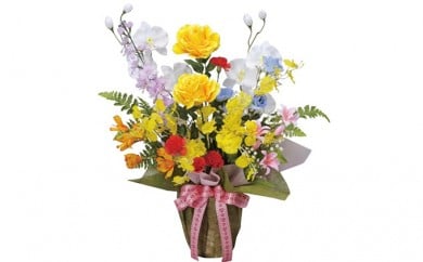 光の楽園　開運8色フラワー【配送不可：北海道・沖縄・離島】 植物 造花 [№5786-1225]