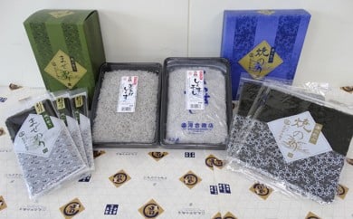舞阪産釜揚げしらす・しらす干しと、焼きのりセットA [№5786-1473]