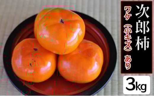 【2025年11月中旬より順次発送】【幻の柿】次郎柿ワケあり（小キズあり）3kg 12個入り 果物 フルーツ かき 冬の味覚 産地直送 静岡県産 浜松市産 [№5786-3965]