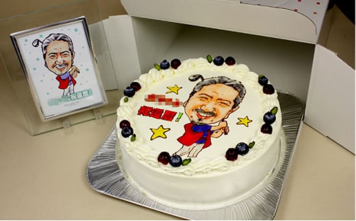 似顔絵ケーキ6号サイズ（人物1人）引換券 [№5786-4123]