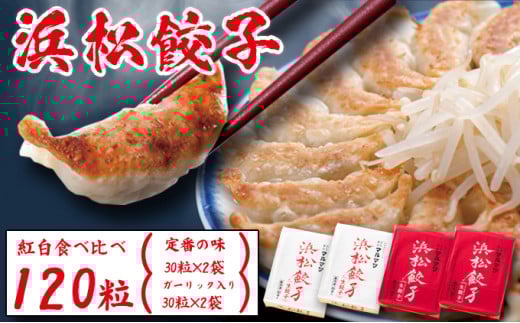 浜松餃子 120粒 2種味くらべ（定番の味60粒、スタミナ60粒）総重量2.4kg！[№5786-5413]
