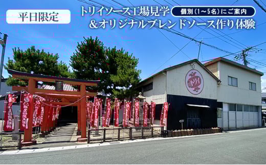【平日限定】個別（1〜5名）にご案内　トリイソース工場見学＆オリジナルブレンドソース作り体験　チケット　浜松市　静岡 [№5360-0109]