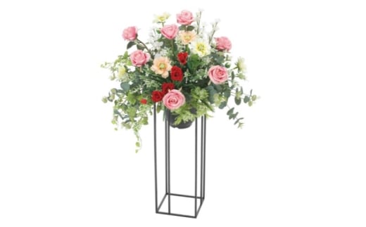 光の楽園 フレンチローズスタンド1.0【配送不可：北海道・沖縄・離島】 インテリア 光触媒 人工植物 造花 フェイクグリーン 花 フラワー 清浄 消臭 浜松市 [№5360-0692]