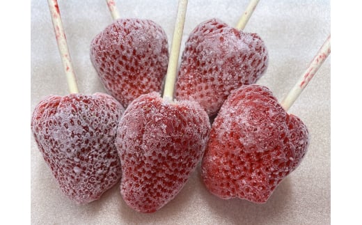 0007-40-01　れっどぱーる （富丘佐野農園） 冷凍いちご棒 5本