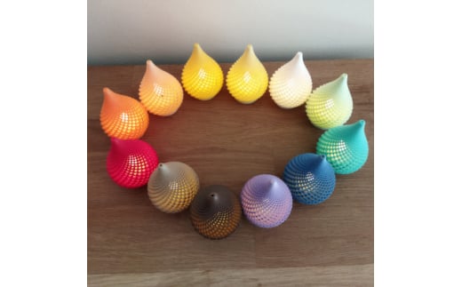 「しずく」型シェード付きLEDキャンドルライト　USB充電　リモコン対応　12個セット　【1495379】