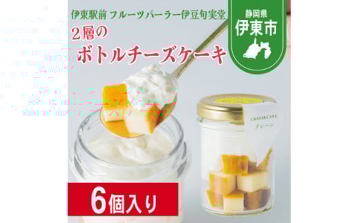 〔伊東温泉で人気〕旬実堂 2層仕立てのチーズケーキ6個入【1538930】