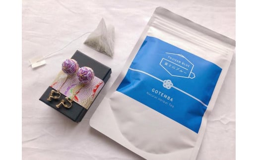 【イヤリング】御殿場支え愛セット　ーブルーティー・桜彩SAYAてまりー