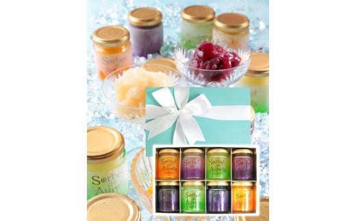 世界各地の厳選素材を使用したシャーベット「オーロラのソルベ」8個入