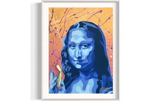 アクリル絵画 オーダー作品 F15(652mm×530mm)サイズ【絵画：似顔絵 / 額：ホワイト】