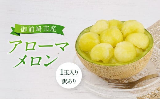 【訳あり】御前崎市産アローマメロン 1玉入り