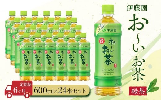 【定期便6ヶ月】お～いお茶　緑茶600ml×24本　［おーいお茶 ペットボトル ケース 箱 伊藤園 静岡］
