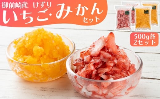 「御前崎産」けずりいちご・みかん 500g入り 各2個セット