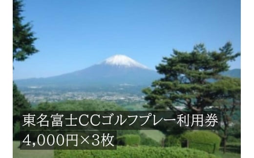 東名富士ＣＣゴルフプレー利用券 3枚【 小山町内 ゴルフ場 共通利用券 ゴルフ プレー券 利用券 ゴルフ場利用券 golf ゴルフボール ゴルフクラブ 体験型 プレー 】I12
