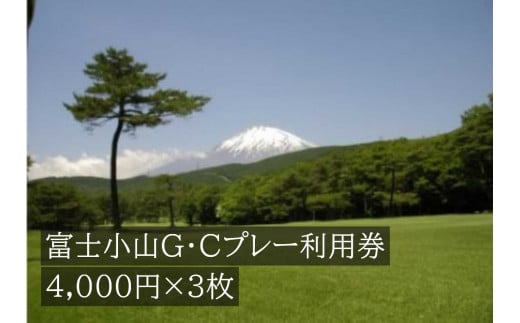 I6富士小山Ｇ・Ｃプレー利用券　３枚 【小山町内 ゴルフ場 共通利用券】