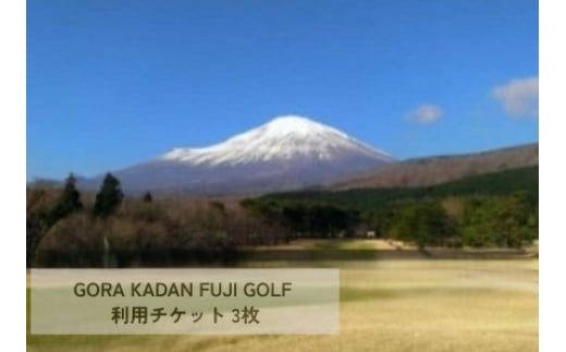 I21GORA KADAN FUJI GOLF利用チケット 3枚