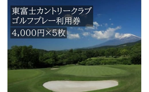 東富士カントリークラブ　ゴルフプレー利用券 5枚【 小山町内 ゴルフ場 共通利用券 ゴルフ プレー券 利用券 ゴルフ場利用券 golf ゴルフボール ゴルフクラブ 体験型 プレー 】L29