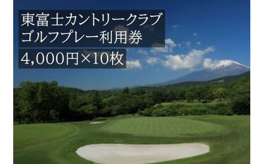 東富士カントリークラブ　ゴルフプレー利用券 10枚【 小山町内 ゴルフ場 共通利用券 ゴルフ プレー券 利用券 ゴルフ場利用券 golf ゴルフボール ゴルフクラブ 体験型 プレー 】Q57