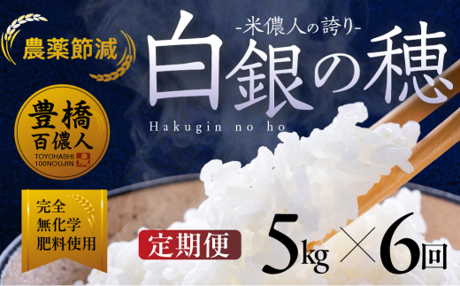 【定期便】令和8年産 米儂人の誇り 白銀の穂 5kg×6回 お米 おこめ 米 コメ kome 令和8年