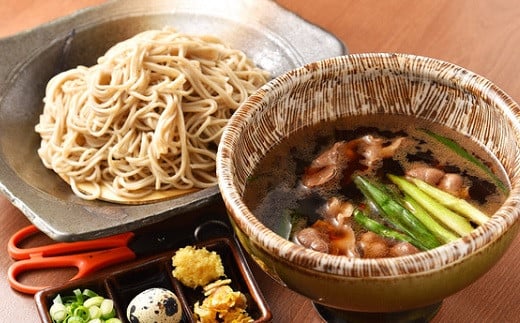 ≪年内お届け！≫勢川みゆき店の『豊橋産あいち鴨肉のつけ蕎麦セット』（5セット約5人前）