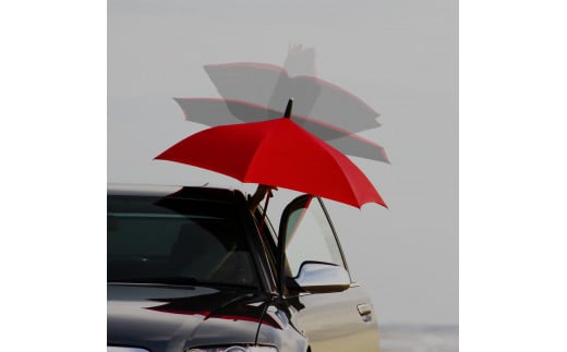 逆に開く傘　ＧＡＸ　UMBRELLA　Ｇ－１Ｓ 　色：赤×グレー