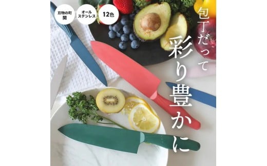 包丁だって彩り豊かに！オールステンレスのカラー包丁「haleiro（ハレイロ）」サントク・ペティ　各1本のセット