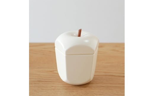 りんごの形のシュガーポット pomme 白　＜ttyokzk ceramic design＞【1096307】