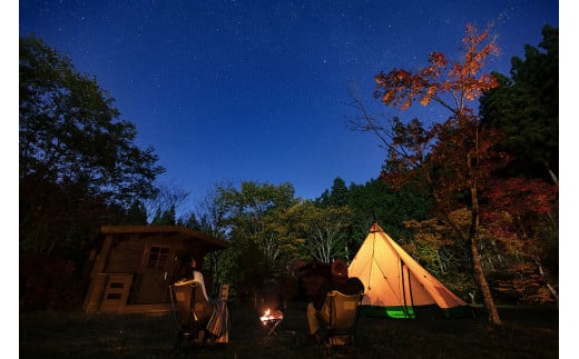 つぐ高原グリーンパークオートキャンプ場(AC電源付き)利用券 1区画＋キャンプ場お仕事体験 -046