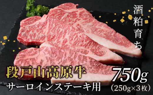 国産牛 段戸山高原牛 サーロイン ステーキ用 3枚 (250g×3) 750g  酒粕育ち 幻の牛 牛肉 ステーキ 国産 牛 ブランド牛 ステーキ バーベキュー BBQ 焼肉 極上 特選 お祝い 贈答 蓬莱泉 -075