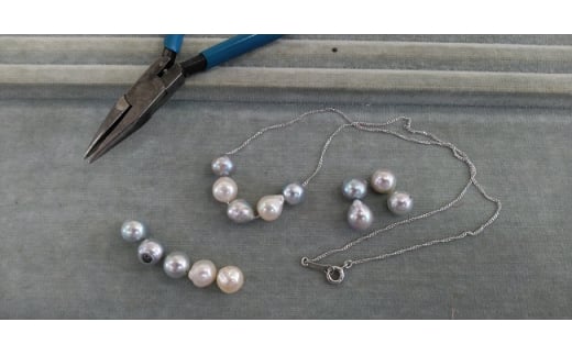 J-101リモートオーダー伊勢志摩あこや本真珠ネックレス(5珠バロック)