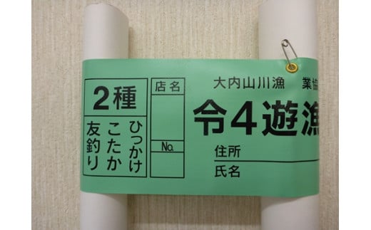 鮎 遊漁券 年券 2種/大内山川漁業協同組合 釣り 友釣り ひっかけ こたか 川釣り アウトドア 大紀ブランド 三重県 大紀町
