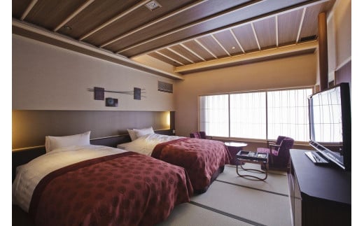 【お部屋タイプおまかせ】はなれ葭蘆葦 宿泊 ご利用券 ペア1枚【 おごと温泉 湯元舘 】