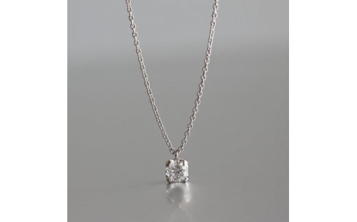 プラチナ900【ラボグロウンダイヤモンドネックレス】0.2ct 4点留めデザイン 長さ40cm LAB-PT900-005