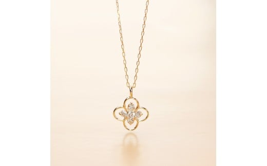 10金イエローゴールド ダイヤモンドネックレス きらめく 0.093ct  K10-KN01052 [AM310] / 金 イエローゴールド ダイヤモンド ネックレス アクセサリー ギフト プレゼント