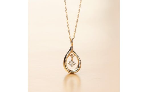 10金イエローゴールド 揺れるダイヤモンドネックレス 0.033ct  K10-KN01053 [AM311] / 金 イエローゴールド ダイヤモンド 0.033ct ネックレス アクセサリー ギフト プレゼント