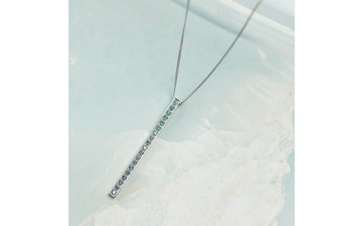 プラチナ900 ラボブルーダイヤ0.095ct 70cmネックレス  PT900-N001BL [AM315] / プラチナ900 ブルーダイヤモンド ダイヤモンド ダイアモンド ダイヤ ネックレス アクセサリー ギフト プレゼント